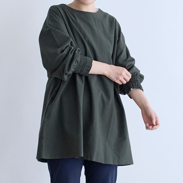 ギンガムチェックスモック 2way