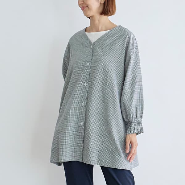 ギンガムチェックスモック 2way