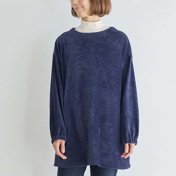 ニットコーデュロイスモック