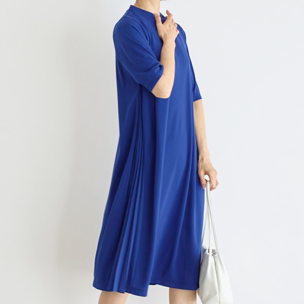 【美品】栗原はるみ　ゆとりの空間マーケット　インド綿　ワイドフレアワンピース　F お買いもの/ファッション/ワンピース・チュニック｜料理家 栗原
