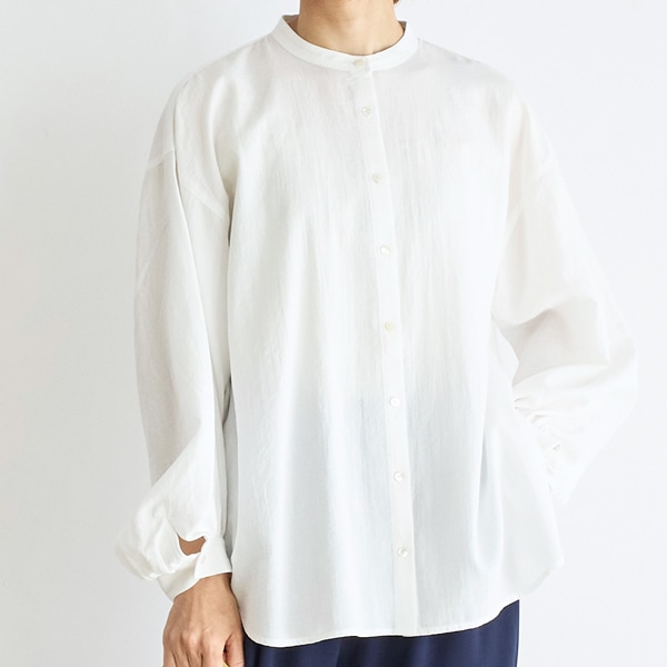 ラミー（麻）ハイネックチュニック(ブルー)｜SALE（ファッション