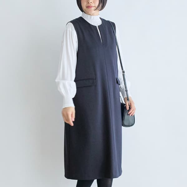 ツイルジャージージャンパースカート
