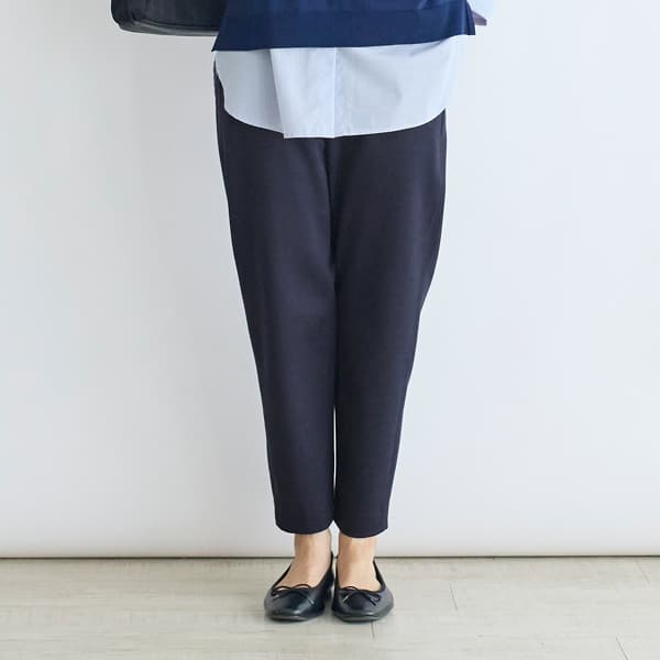 ツイルジャージーテーパードパンツ