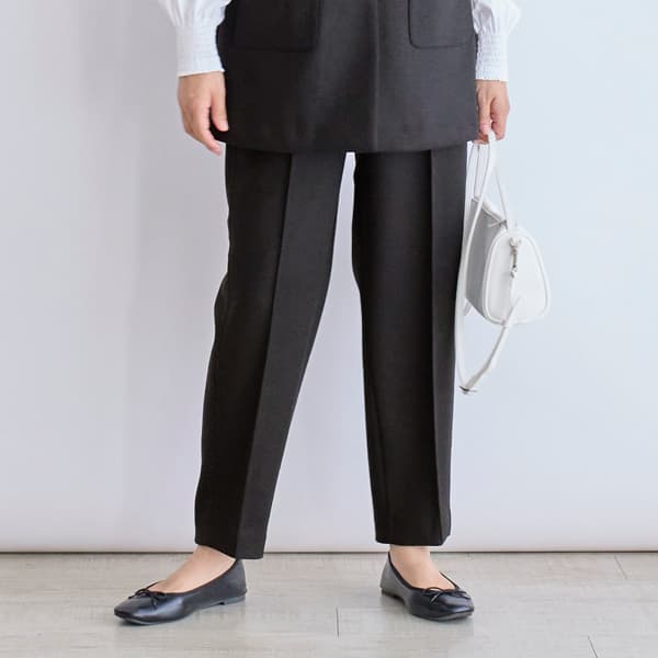 ウールブレンドテーパードパンツ