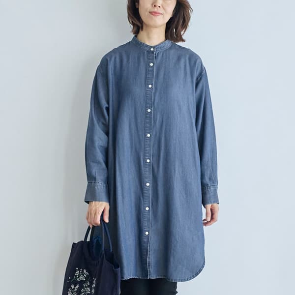デニムロングシャツ