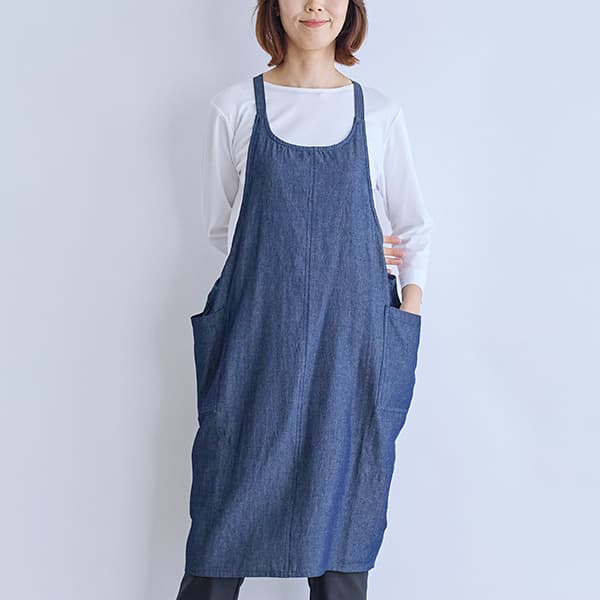 デニムY字型エプロン