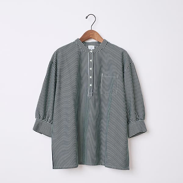 コットンスムースストライププルオーバー