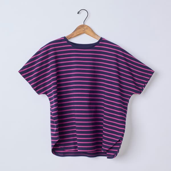 ハイゲージポンチボーダードルマンTシャツ