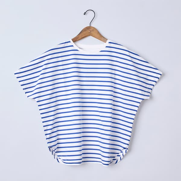 ハイゲージポンチボーダードルマンTシャツ