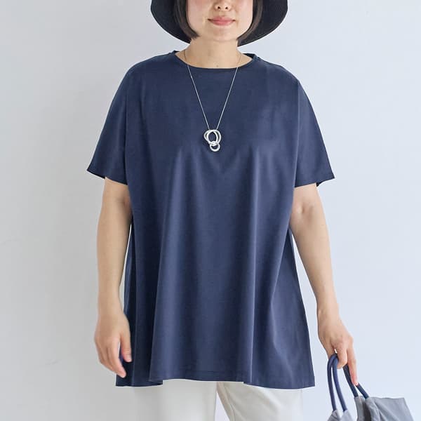 シルケット天竺Aラインチュニック