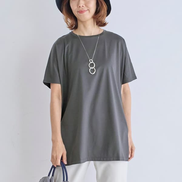 シルケット天竺Aラインチュニック