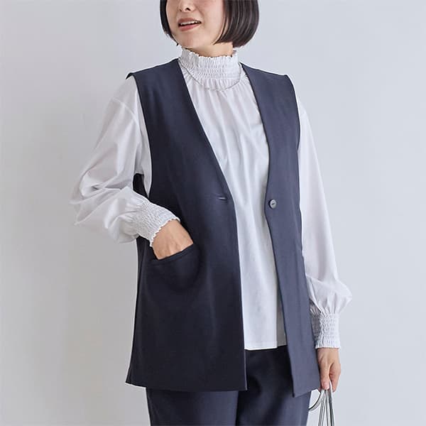 ハイストレッチVネックジレ