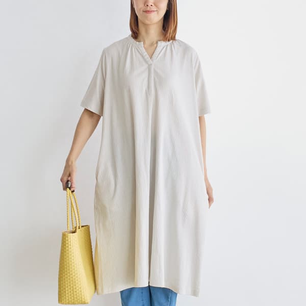 ストライプサッカージャージーワンピース