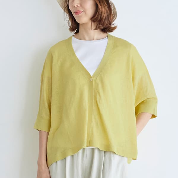 リネンニットドルマンカーディガン