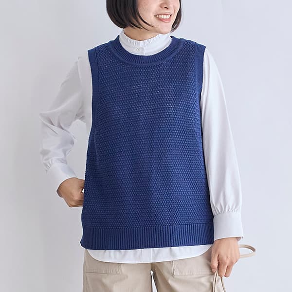 テープヤーンニットベスト
