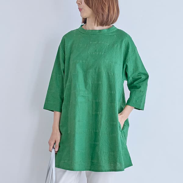 総柄刺繍チュニック