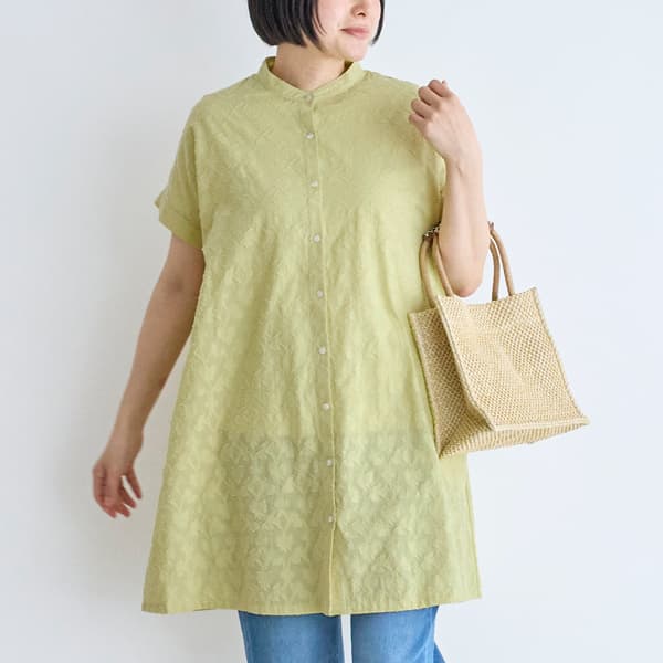 ジャガードシャツチュニック