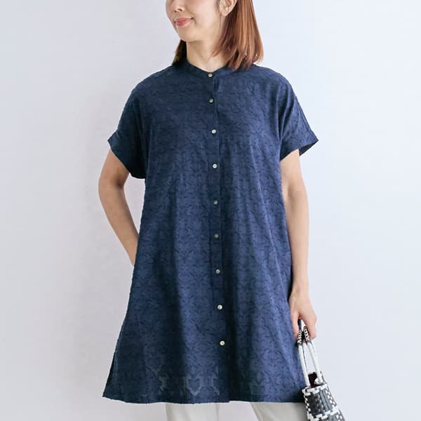 ジャガードシャツチュニック