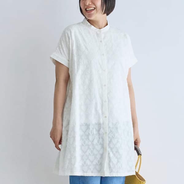ジャガードシャツチュニック