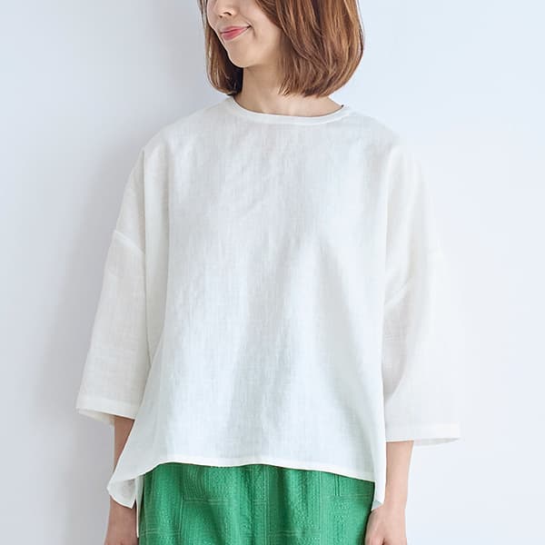 ラミー七分袖ブラウス