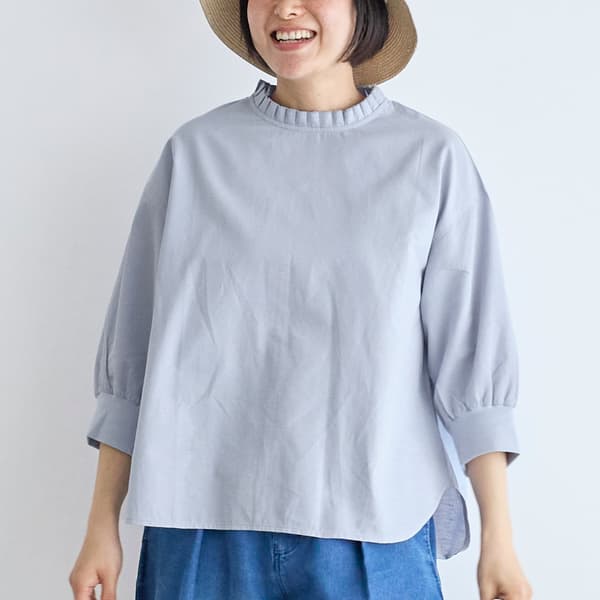 コットンリネンブラウス