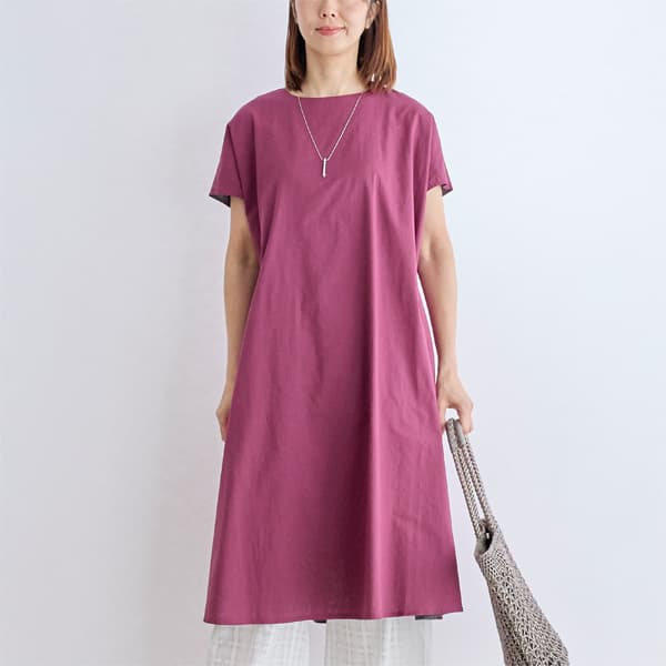 コットンローンリバーシブルワンピース