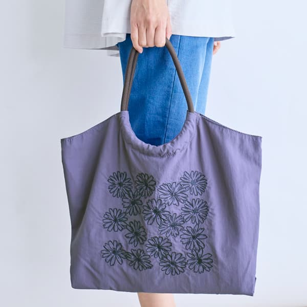 刺繍マルシェバッグ ガーベラ