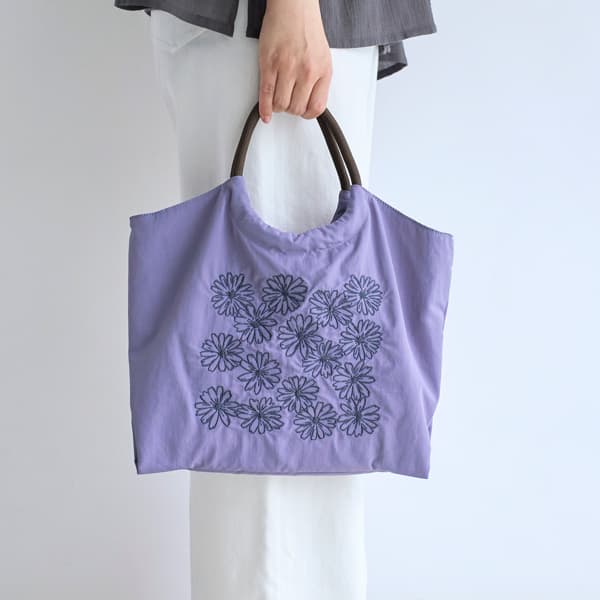 刺繍マルシェバッグS ガーベラ