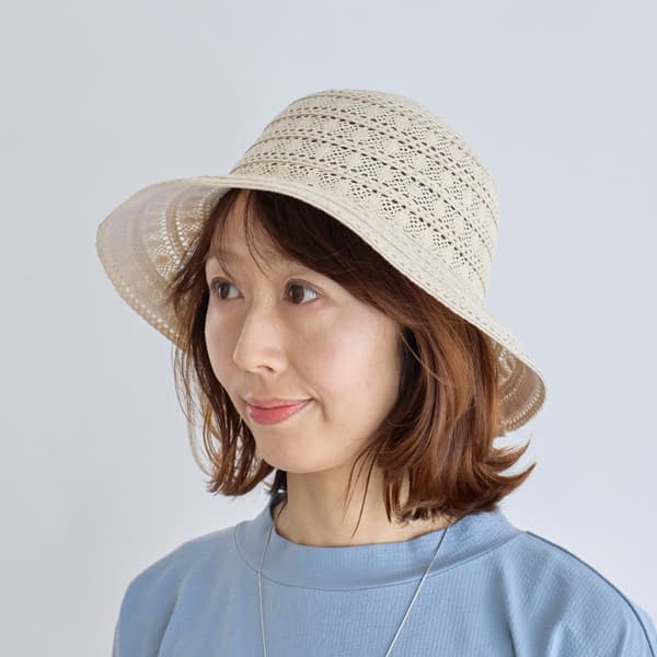 ウォッシャブルレースハット