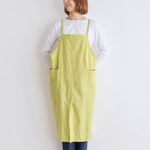 コットンリネンカラーフリークロスエプロン