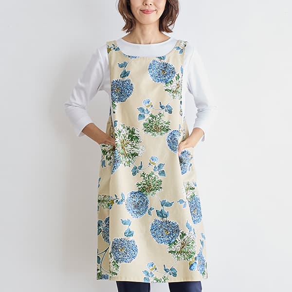 アリウムプリントチュニックエプロン 2way