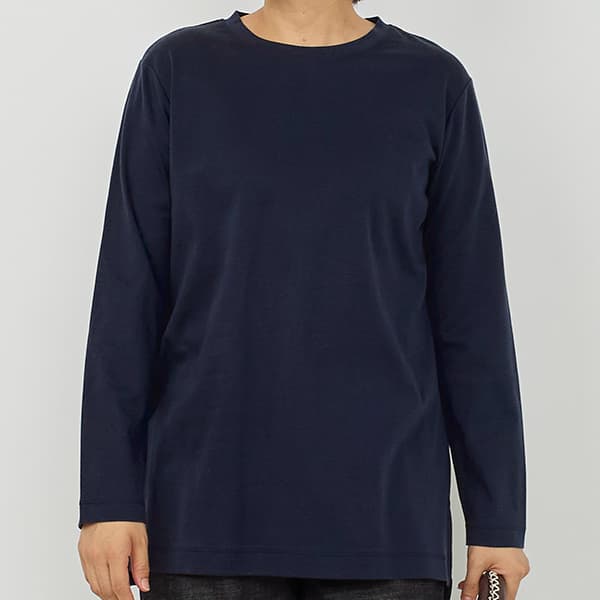 ハイゲージポンチ長袖Tシャツ(M ネイビー)｜SALE（ファッション