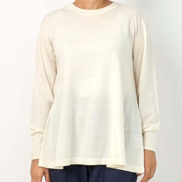 ウォッシャブルニットAラインプルオーバー