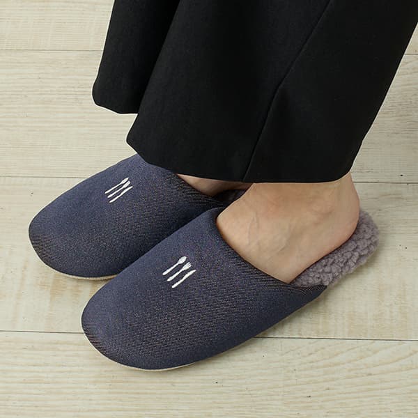 ウォームデニムスリッパ