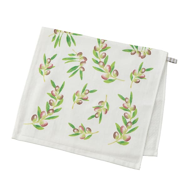 オリーブプリントワイドふきん