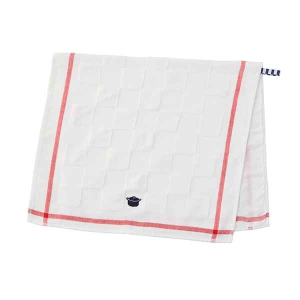 ブロックチェックガーゼワイドふきん