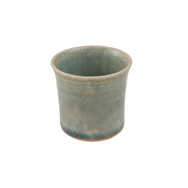 信楽焼 おちょこ 緑彩