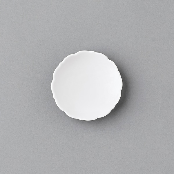 波佐見焼 白輪花プレート ミニ