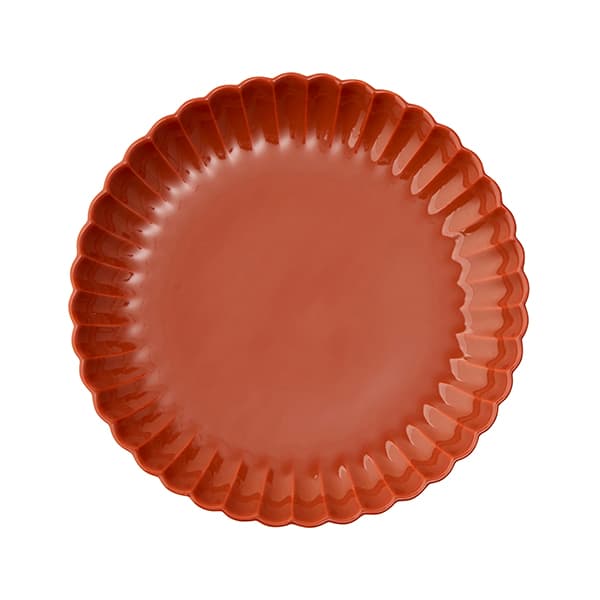 新輪花 ラウンド取皿 朱