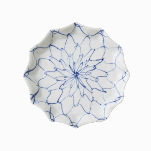 【WEB限定】中尾万作 あみ目輪花型皿