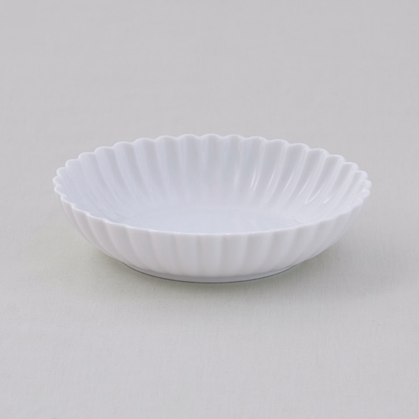 新輪花オーバル鉢 白磁