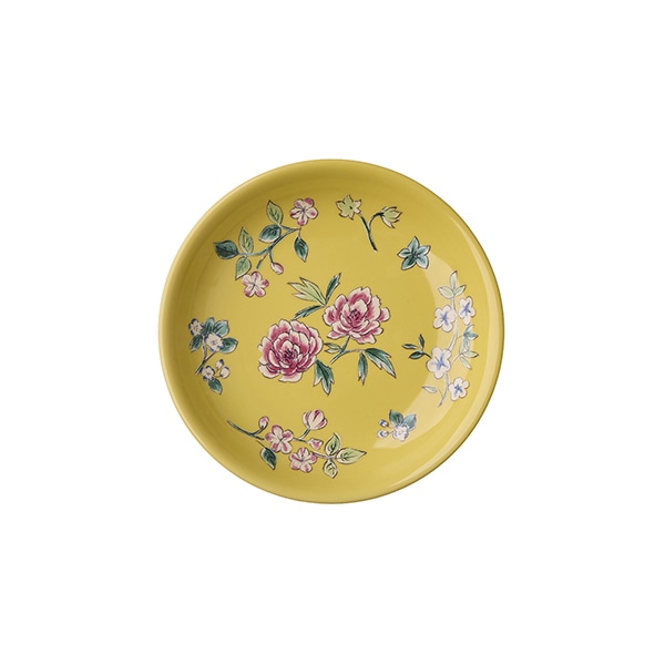 花中華プレート 13cm イエロー