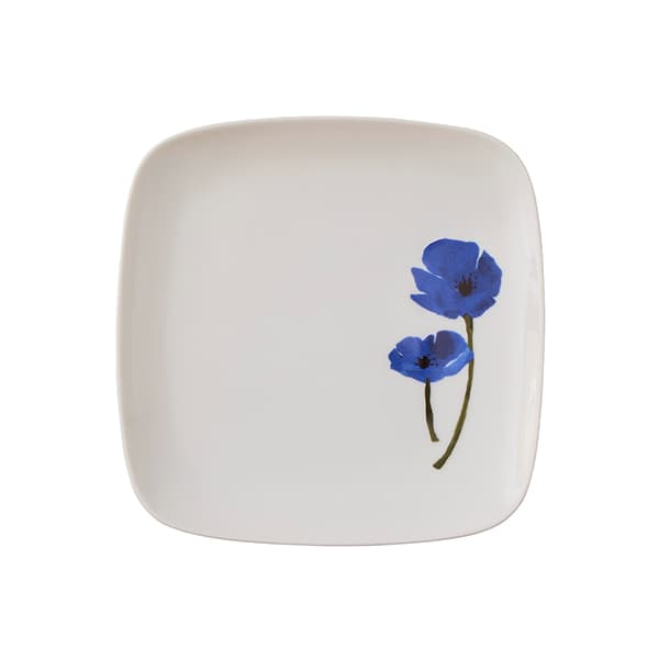 ポピー スクエアプレート16cm ブルー