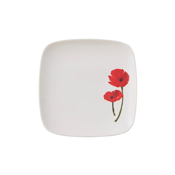 ポピー スクエアプレート14cm レッド