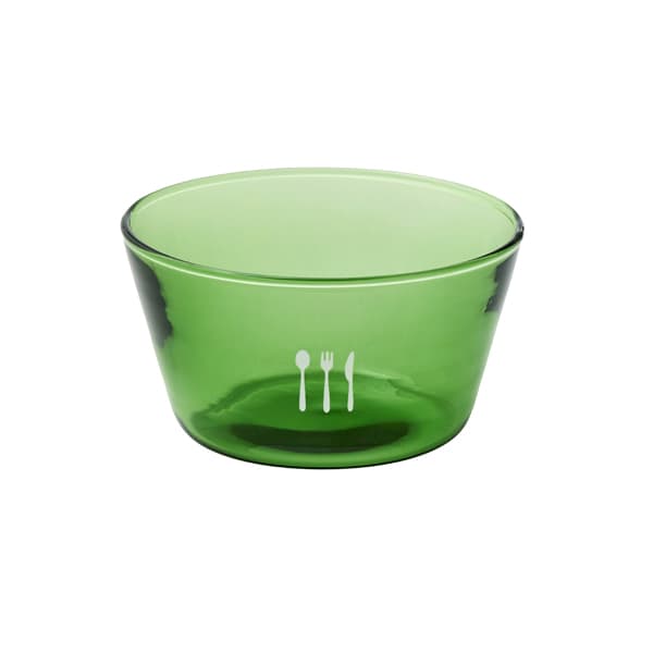 耐熱ガラス デザートカップ グリーン