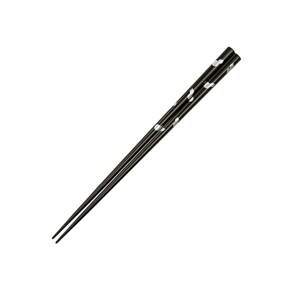 ひょうたん箸 黒 23cm