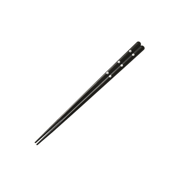 食洗機対応箸 ドット 黒