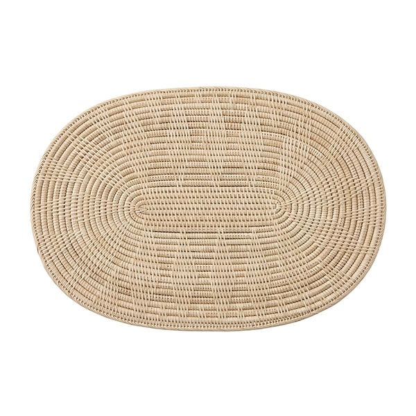 【WEB限定】ラタンオーバルプレイスマットダイヤ柄