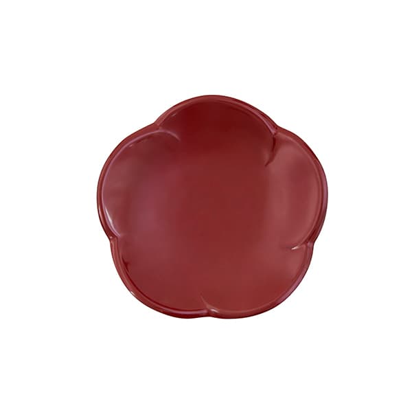 花型豆皿 赤