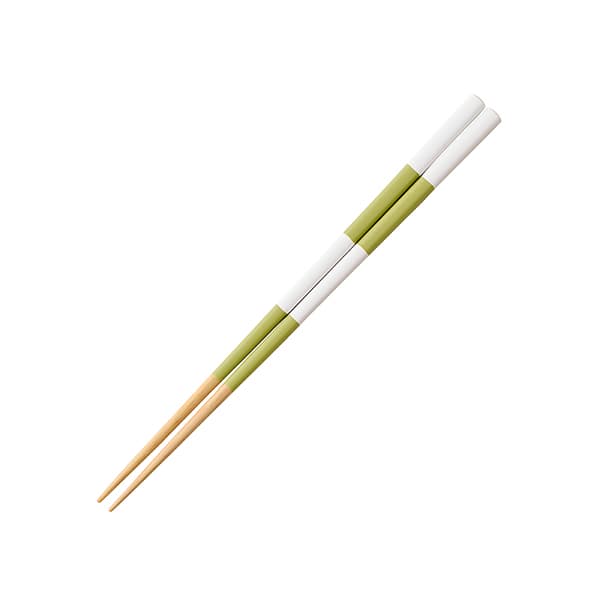 食洗機対応箸 ボーダー グリーン